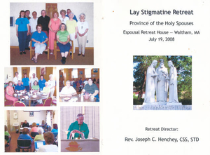 Lay Associates Stigmatines on annual retreat