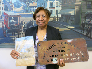 Joyce Barber at the Hingham Mass. Memories Road Show