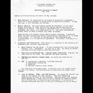 Executive Director's report.