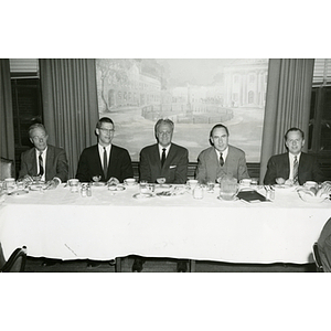 "Annual Meeting - April 10, 1962: Dwight C. Shepler, David B. Stone, Norman L. Cahners, Gerald W. Blakeley, Jr., [and] Paul F. Hellmuth"