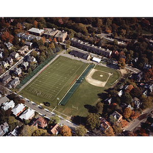 Aerial view of Parsons Field and surrounding houses