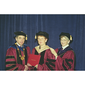 Jean Tempel receiving honorary Doctor of Business Administration