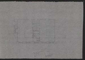 Unfinished sketch on trace, residence for Mrs. Talbot C. Chase, Brookline, Mass., undated