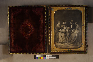 Tableau with a man and three women