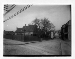 View of houses looking down the street, possibly the from corner of Ellery St. and Southampton St.