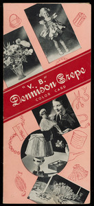 V.B. Dennison Crepe color card, Dennison Manufacturing Co., Framingham, Mass., 1940s