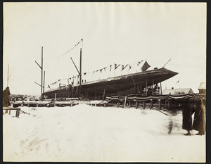 Katahdin, ready for launching, in snow