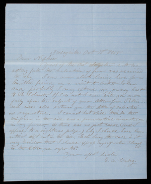 Edwin Casey to Thomas Lincoln Casey, October 15, 1855