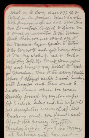 Thomas Lincoln Casey Notebook, May 1891-September 1891, 89, went up to [illegible] so I