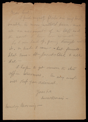 W. W. Davis to Thomas Lincoln Casey, undated [1882]