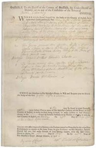 Warrant for the arrest of Ann Grafton, Cuffee (a slave), and Quoma (a slave), 12 July 1748