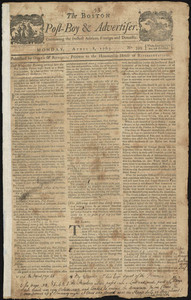 The Boston Post-Boy & Advertiser, 8 April 1765