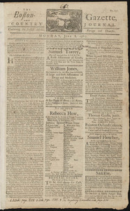 The Boston-Gazette, and Country Journal, 8 June 1767