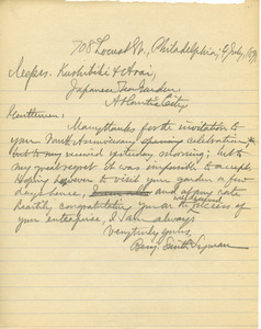 Letter from Benjamin Smith Lyman to Kushibiki & Arai