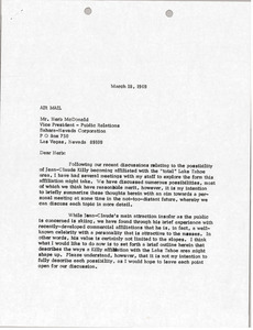 Letter from Mark H. McCormack to Herb McDonald