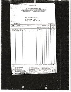 Invoice from R. Bennett Eppes for medical services