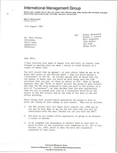 Letter from Mark H. McCormack to Phil Pilley