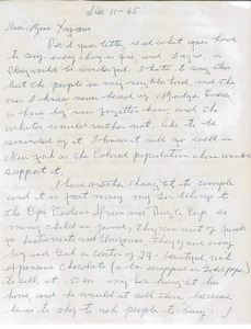 Letter from Louise D. Smith to Gloria Xifaras Clark