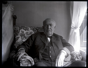 Thomas A. Edison: portrait, seated