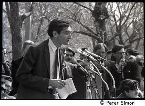 Resistance on the Boston Common: Howard Zinn exhorting the crowd