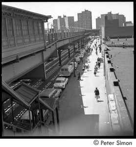 View looking south from the elevated rail platform at 231st Street