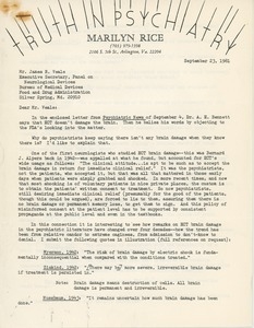 Letter from Marilyn Rice to James R. Veale