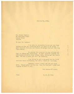 Letter from W. E. B. Du Bois to George Padmore