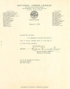 Letter from Eugene Kinckle Jones to W. E. B. Du Bois