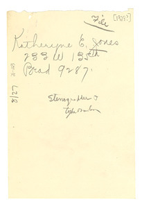 Katheryne E. Jones stenographer address