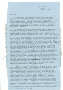 Letter from Shirley Graham Du Bois to Ruth Lazarus