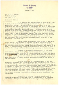 Letter from Nathan B. Young to W. E. B. Du Bois