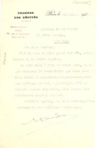 Letter from Gratien Candace to W. E. B. Du Bois