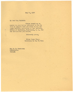 Letter from Ellen Irene Diggs to A. L. Henderson