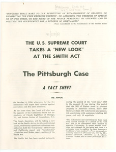 The U.S. Supreme Court takes a 'new look' at the Smith Act