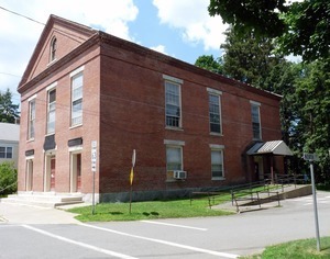 Montague Center Library: exterior side view of the library