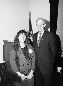 Congressman John W. Olver (right) with Dani Letourneau of the National Young Leaders Conference