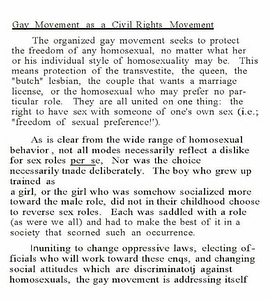 Gay Movement as a Civil Rights Movement