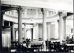 Public library, reference room, columns of rotunda