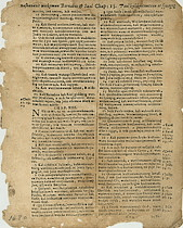 Leaf from 1680 Algonquian Bible