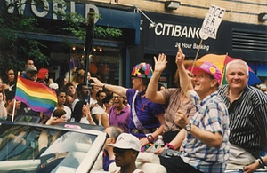 A Photograph of Stormé DeLarverie and the Stonewall Panel Members in "The Stonewall Car"