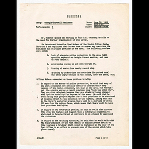 Minutes from Georgia-Hartwell meeting held June 18, 1963