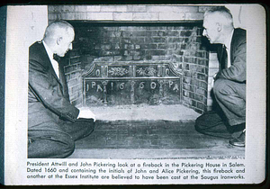 Hearth at the Pickering House, Salem, Mass.