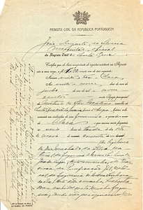 Clara Silva Birth Certificate