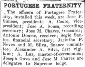 "Portuguese Fraternity" - Hudson News-Enterprise article