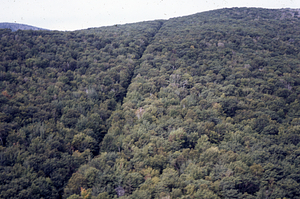 Aerial oblique view of old long-distance telephone cut on 2 Sept 1971.