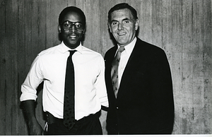 Mayor Raymond L. Flynn with unidentified man