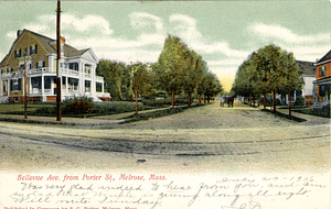 Bellevue Ave. from Porter Street: Melrose, Mass.