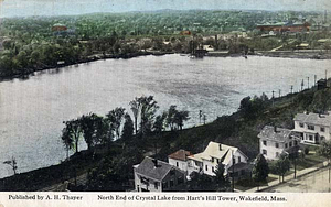 North End of Crystal Lake from Hart's Hill Tower, Wakefield, Mass.