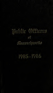 Public officers of the Commonwealth of Massachusetts (1985-1986)