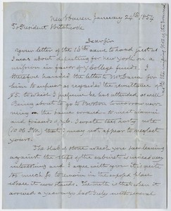 Benjamin Silliman letter to Edward Hitchcock, 1854 January 24